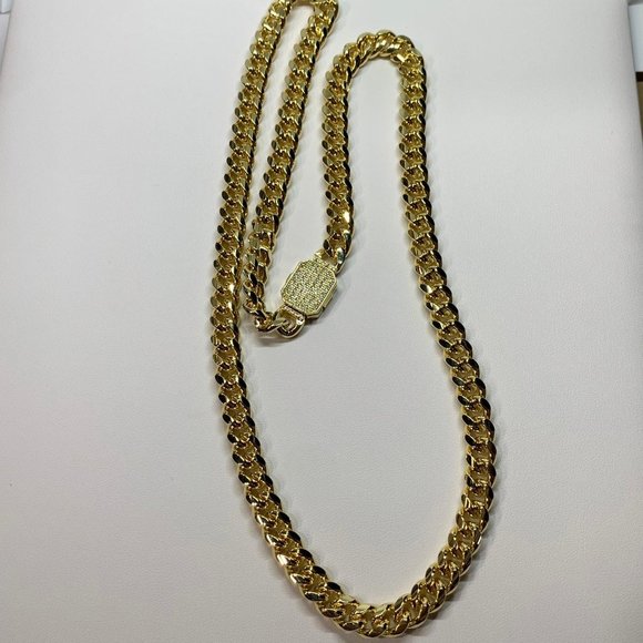 Necklace Yellow Gold, Miami Cuban Link Necklace - Picture 9 of 9